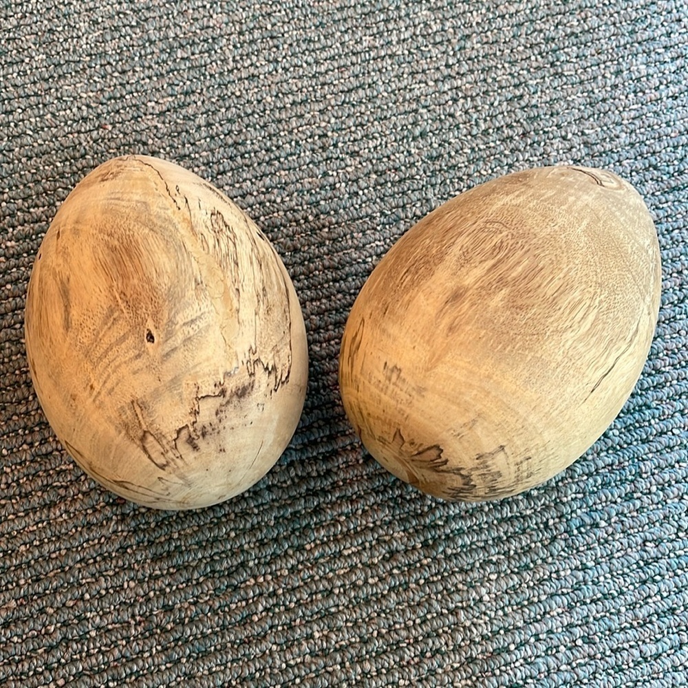 Wooden eggs
